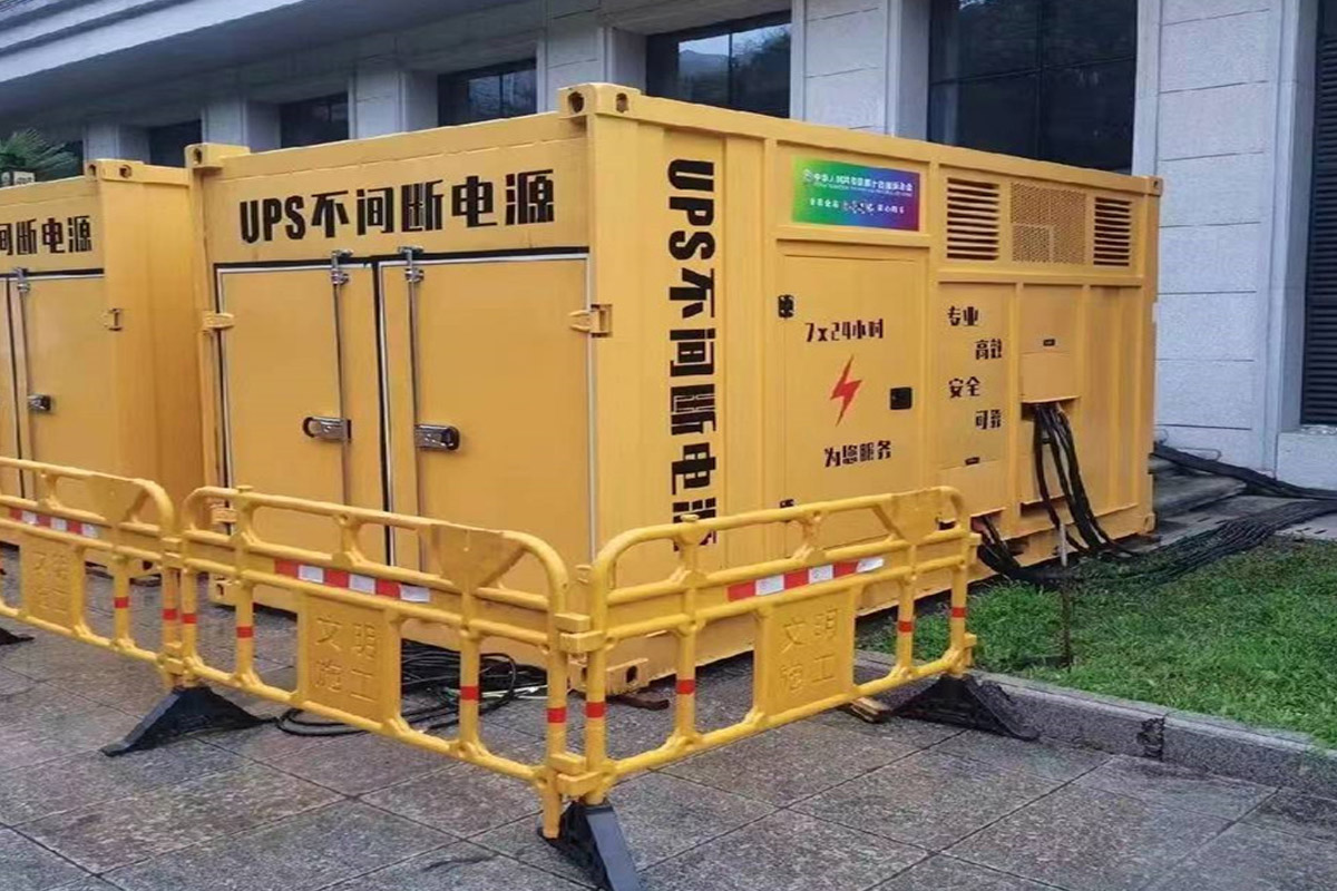 广汉发电机租赁施工现场