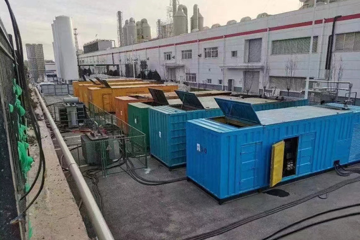 广汉发电机租赁施工现场